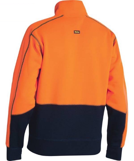 Picture of Bisley, Hi Vis Fleece 1/4 Zip Pullover